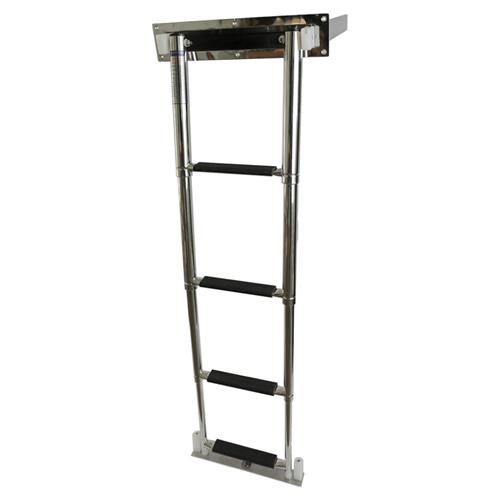 Hollex telescopische cassette zwemtrap rvs316 3 treden zwart