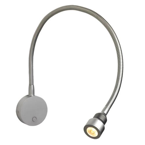 Prebit LED flexlamp 01-1 300mm mat chroom warm wit 11-30V 3W 44° geïntergreerde dimmer