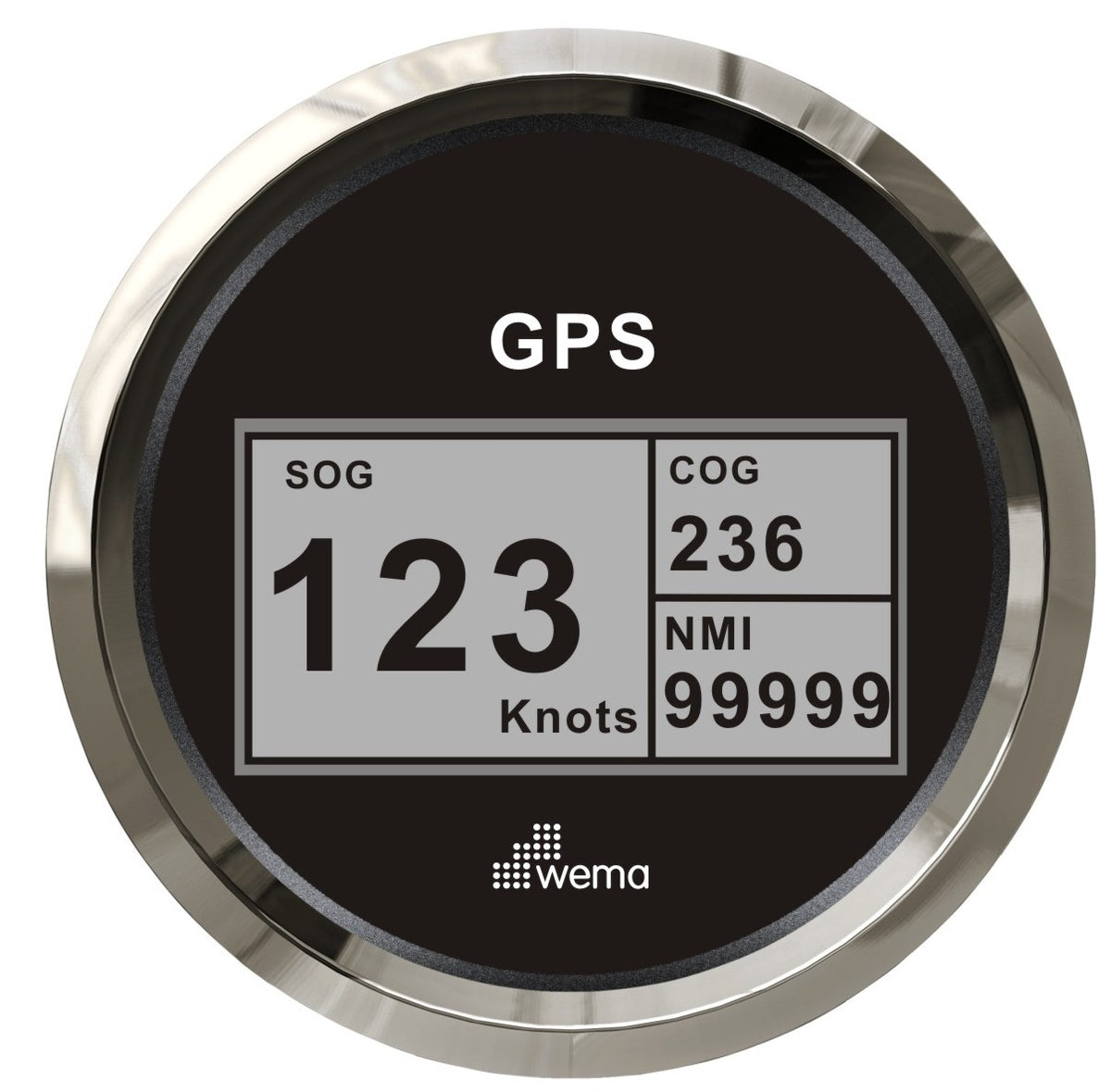 Wema Silver Serie GPS-Tacho digital schwarz