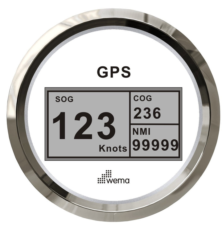 Wema Silver Serie GPS-Tacho digital weiß