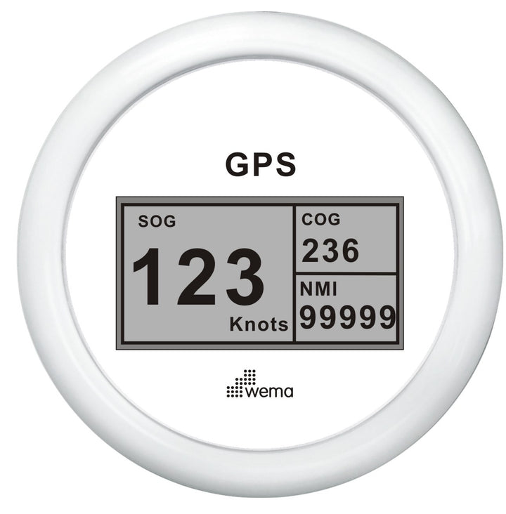 Wema GPS-Tachometer digital weiß