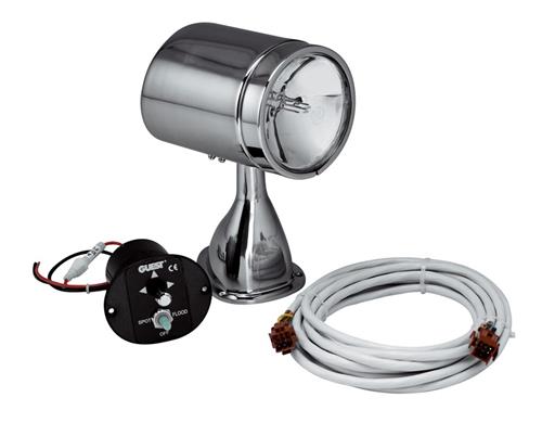 Marinco 5″ Edelstahl-Suchscheinwerfer, 15′-Kabelbaum und Steuerung