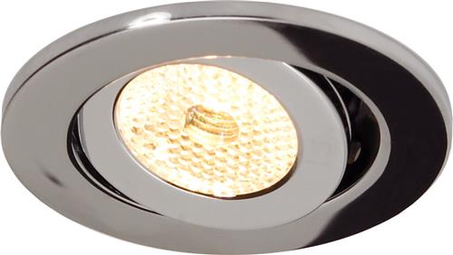 Prebit LED inbouwspot EB02-1 chroom kantelbaar warm wit 44° incl. ballast