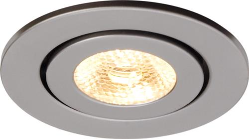 Prebit LED inbouwspot EB02-1 mat chroom kantelbaar warm wit 44° incl. ballast