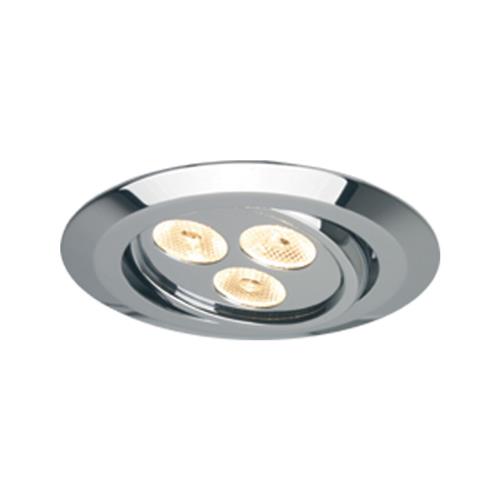 Prebit LED inbouwlamp EB15-2L master kantelbaar chroom warm wit 10-30V 3W 25° dimbaar