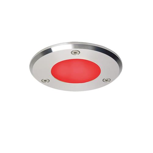 Prebit LED inbouwlamp EB32-3 master ø85mm rvs gepolijst rood/warm wit 10-30V 3W IP67