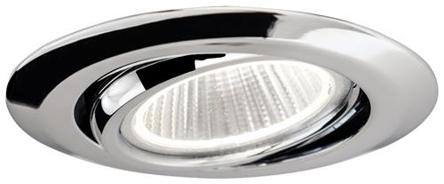 Prebit LED inbouwlamp EB19-00 chroom 3.000K 350 mA 6W 38° kantelbaar zonder drive