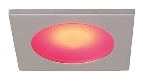 Prebit LED inbouwlamp EBQ12-3 slave mat chroom rood/warm wit schakelbaar 10-30V 3W