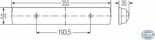 Hella LED (12) armatuur 10-30V wit
