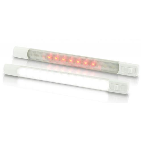 Hella opbouw LED strip met schakelaar 12V wit/rood