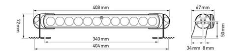 Hella Sea Hawk 350 werklamp zwarte behuizing 9-33V -25W pencil wit 2200Lumen
