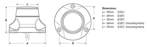 Hella NaviLED Pro rondschijnend groen 360° 12/24V 2NM zwart huis