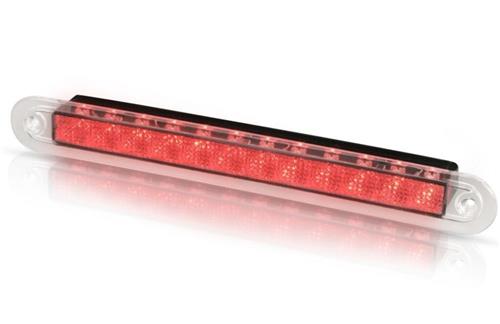Hella inbouw courtesy strip (brede rand) 12V rood