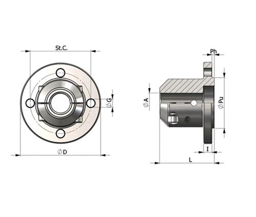 TOR Marine klemnaaf ø35xø127