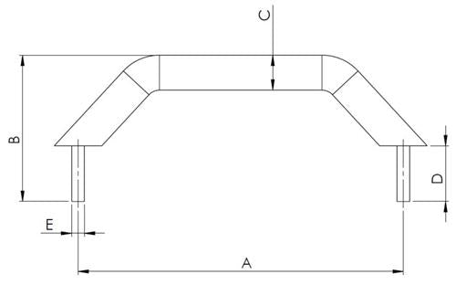 Hollex handgreep rvs316 500mm