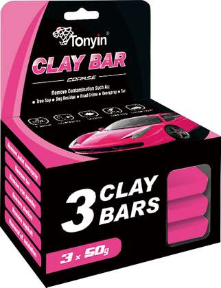 Tonyin Clay Bar (grob) Pink – 3 x 50 g