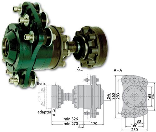 Aquadrive homokineet verlengd CV42
