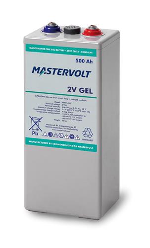 48x MVSV 500Ah GEL 2V, inklusive 4x Kästen