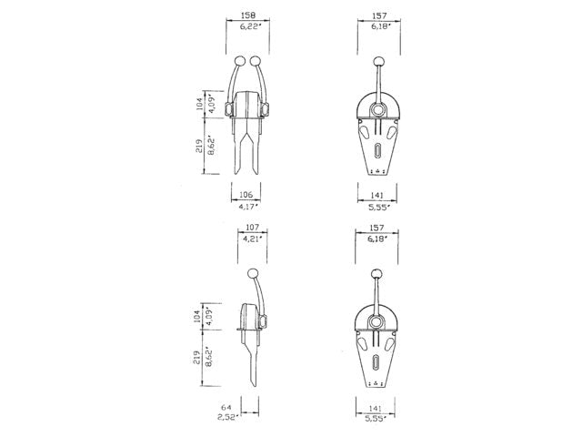 Ultraflex B104 Bedieneinheit doppelt verchromt