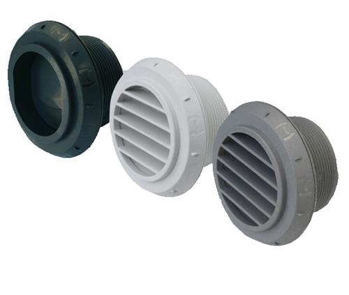 Isotherm luchtuitblaasrooster ø60mm 45° grijs