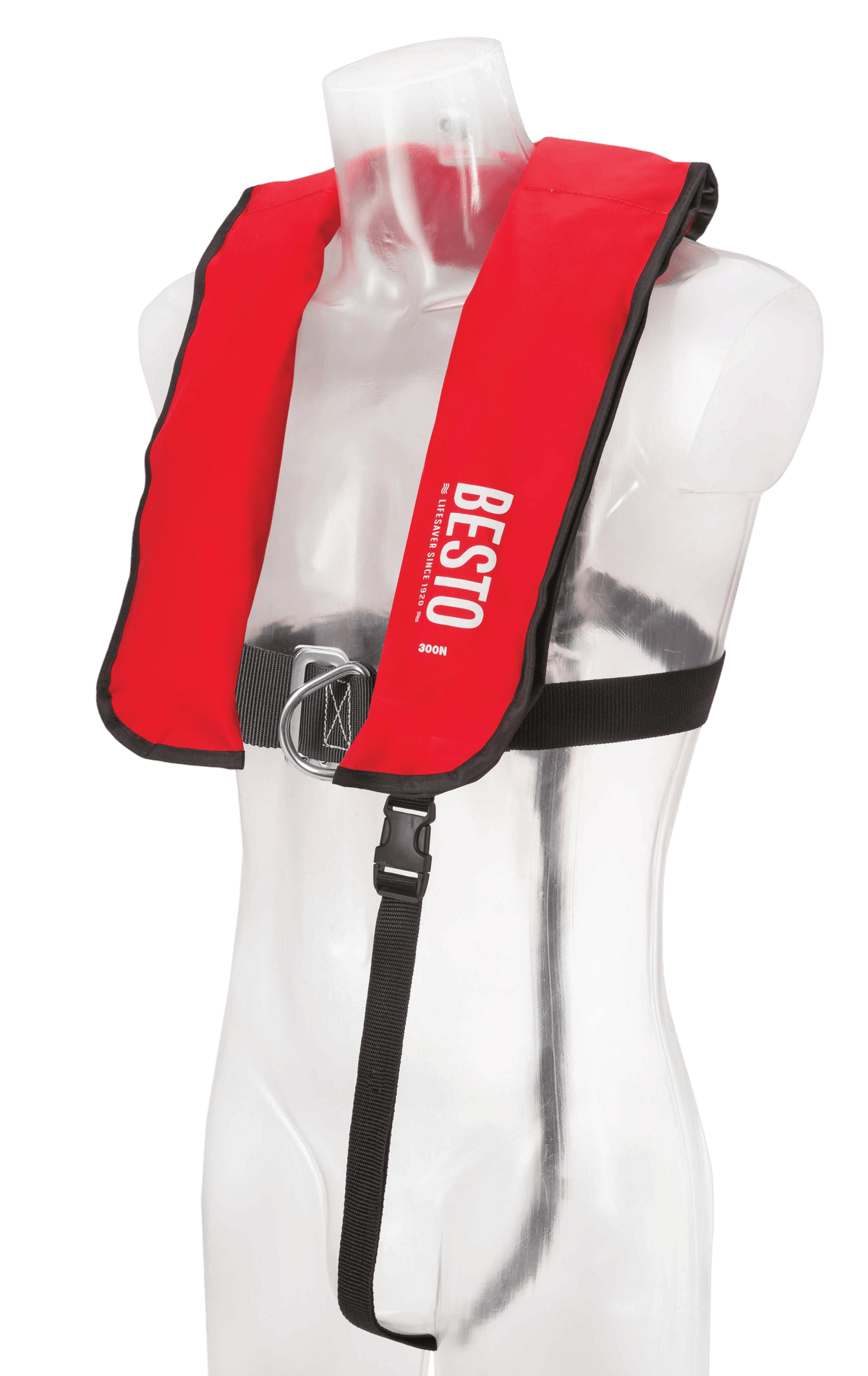 Besto automatische Rettungsweste 300 N mit Lifebelt rot
