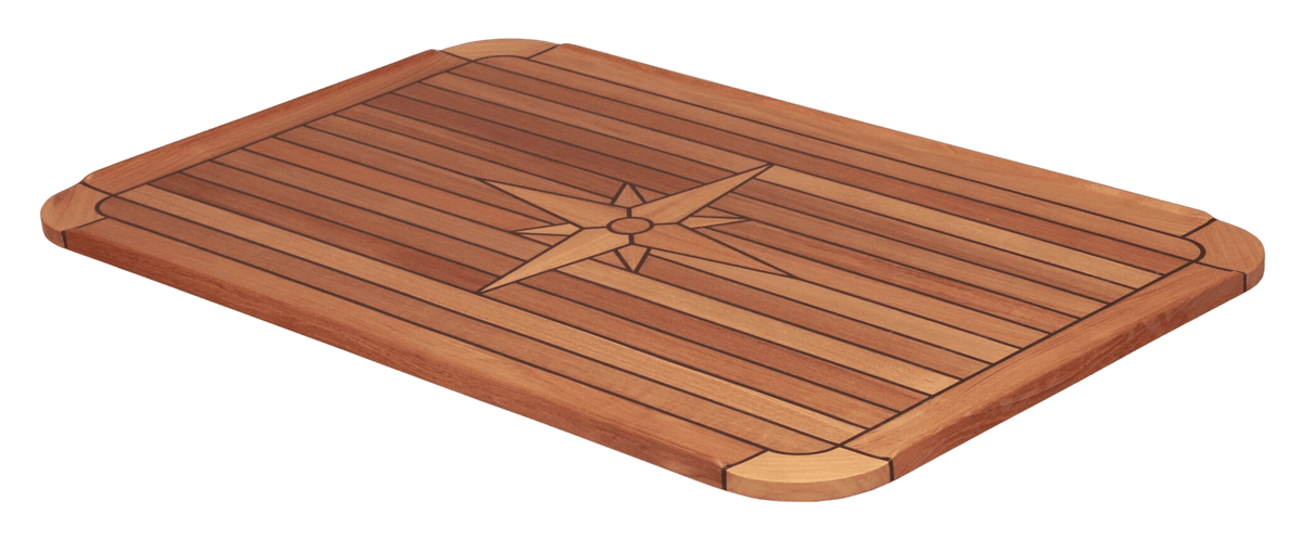 Eude Tischplatte Teak 'classic' soft 58 x 90 cm
