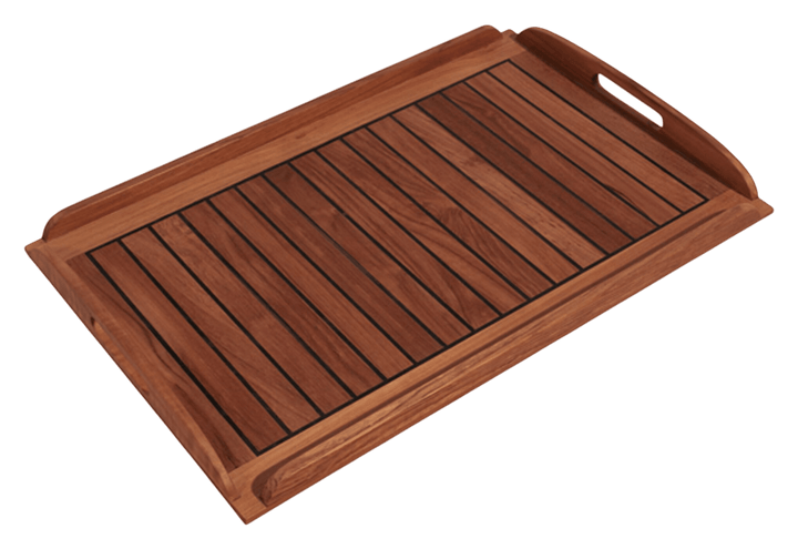 Eude Serviertablett Teak mit Nähten 58 x 38 cm