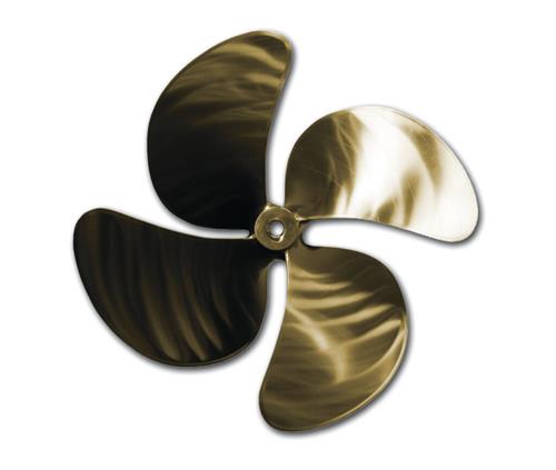 Nakashima GL485 propeller 4 blads-12″x08″-LH-MnBr-ø25x60