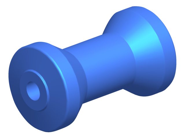 Talamex Kielrolle PU L 95 mm Ø64 mm Achse 16 mm