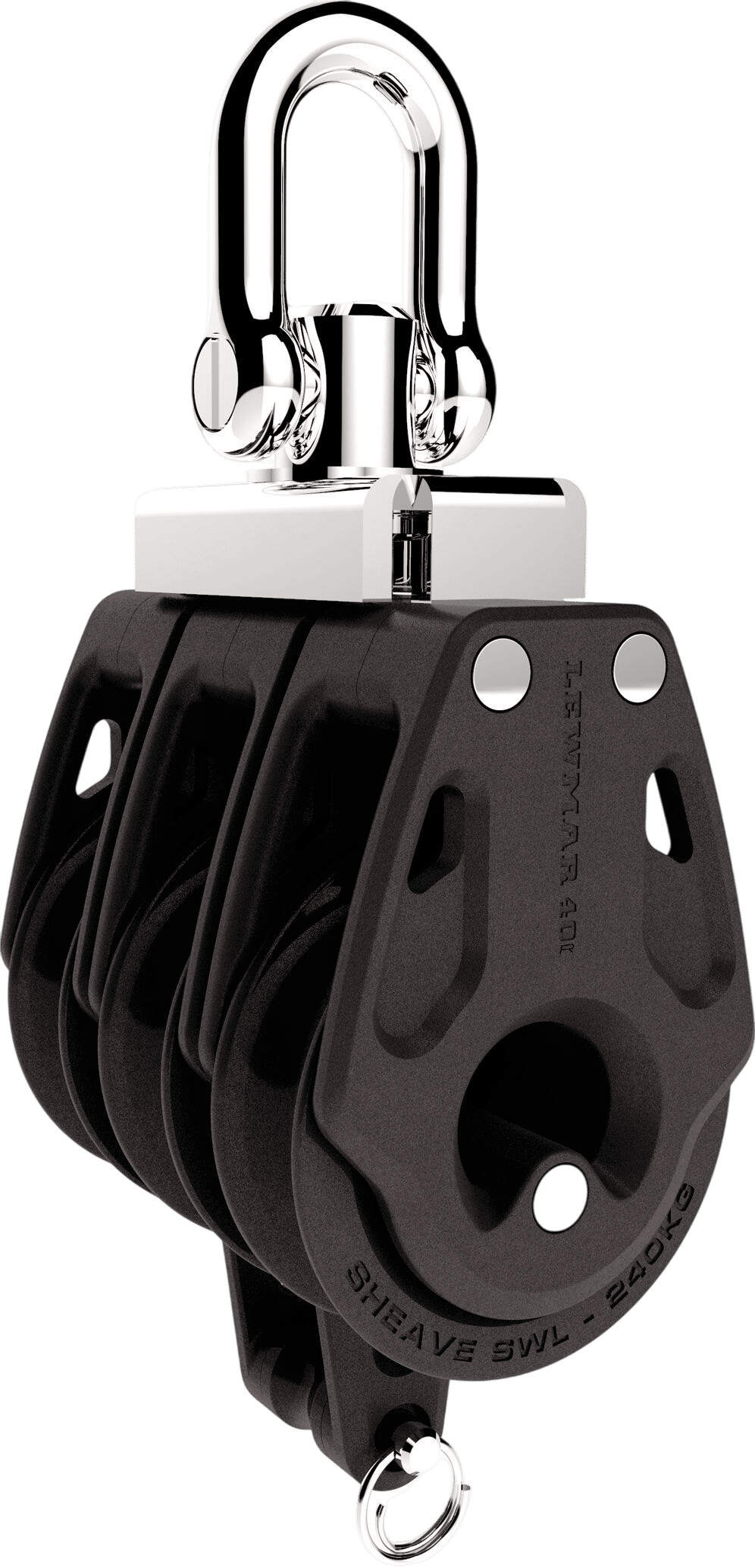 Lewmar Block 40 mm dreifach mit Bügel, 29901426BK