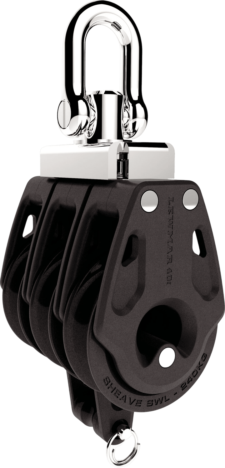 Lewmar Block 40 mm dreifach mit Bügel, 29901426BK