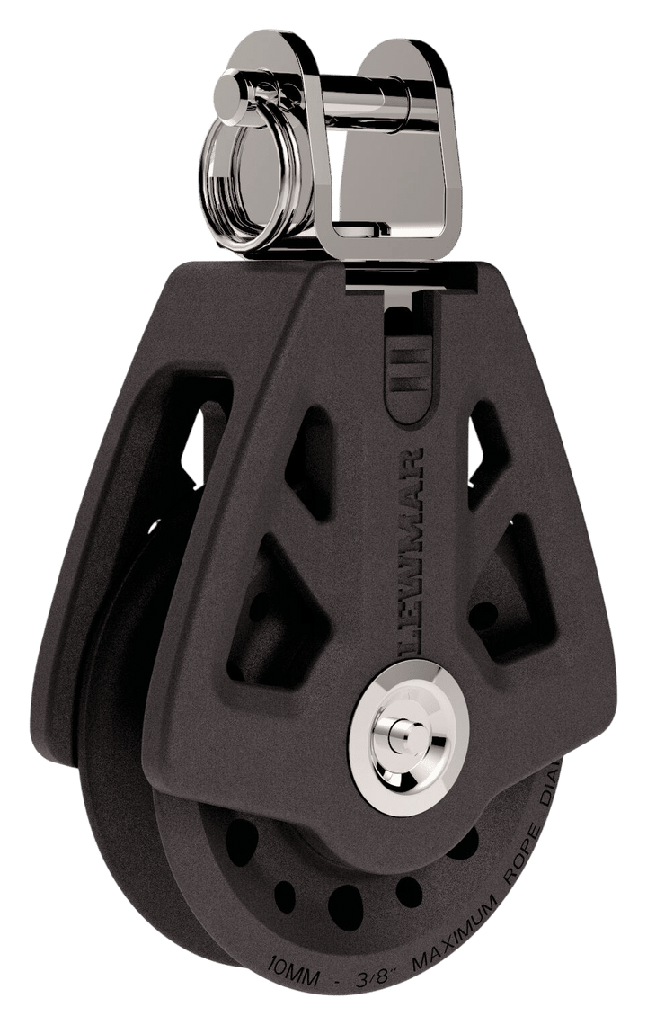 Lewmar Synchro Block einfach mit Wirbel 90 mm schwarz 29929021BK
