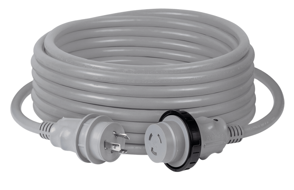 Marinco Landstromkabel 50 A 125 V 15,2 m (50 ft) weiß