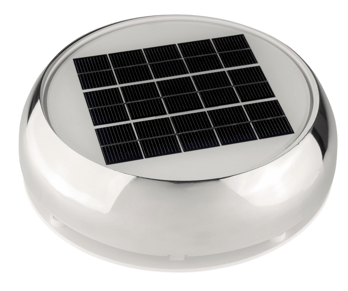 Marinco Tag-/Nacht-Solarventilator Edelstahl 3 Zoll