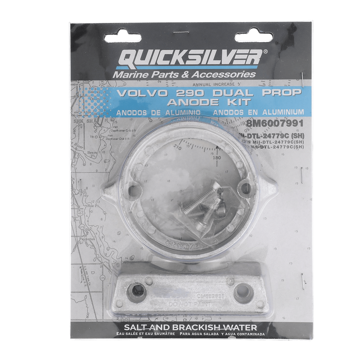 Quicksilver Anodensatz Aluminium für Volvo 290 Duoprop Heckantrieb 8M6007991
