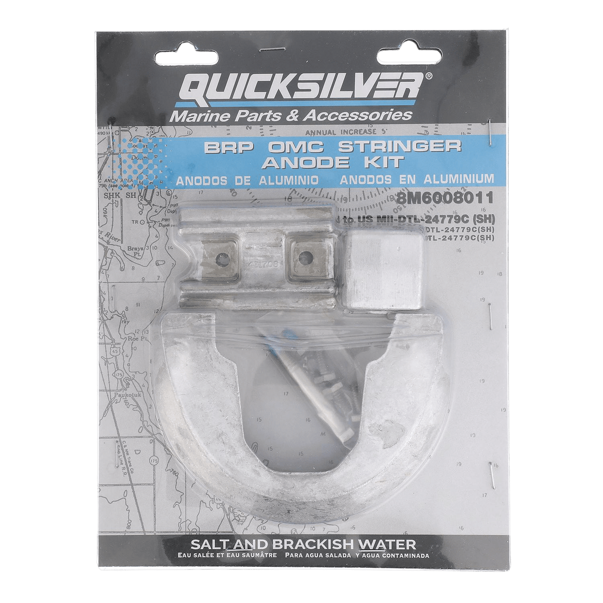 Quicksilver Anodensatz Aluminium für BRP/OMC Stringer Z-Antrieb 8M6008011