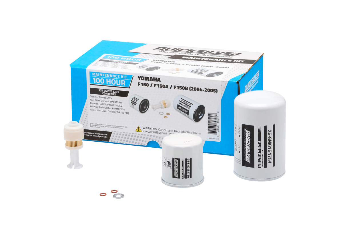 Quicksilver 8M0222281 Wartungskit Yamaha F150/F150A/F150B (2004-2005) inklusive Wasserfilter