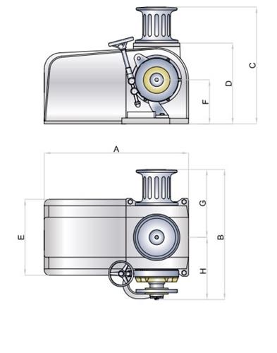 Italwinch RAJA ankerlier 230-400V 3600W/ketting 12mm ISO/13mm DIN766