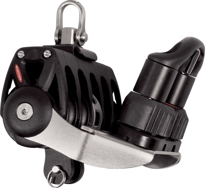 Ronstan Serie 40 RT 4-Scheiben-Block mit Hundsfott, Klemme und Wirbel RF46530