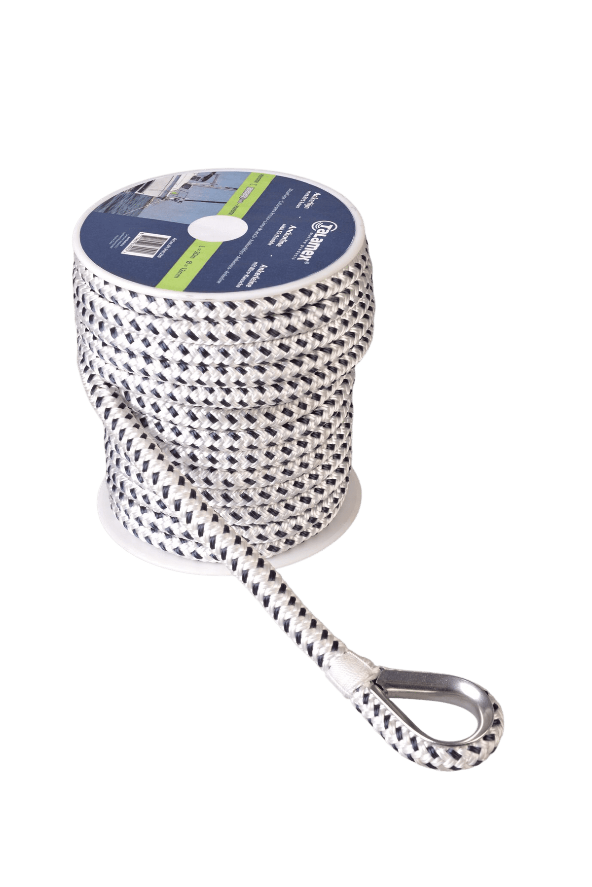 Talamex Ankerleine geflochtenes Polyester – 12 mm × 40 m – ohne Blei