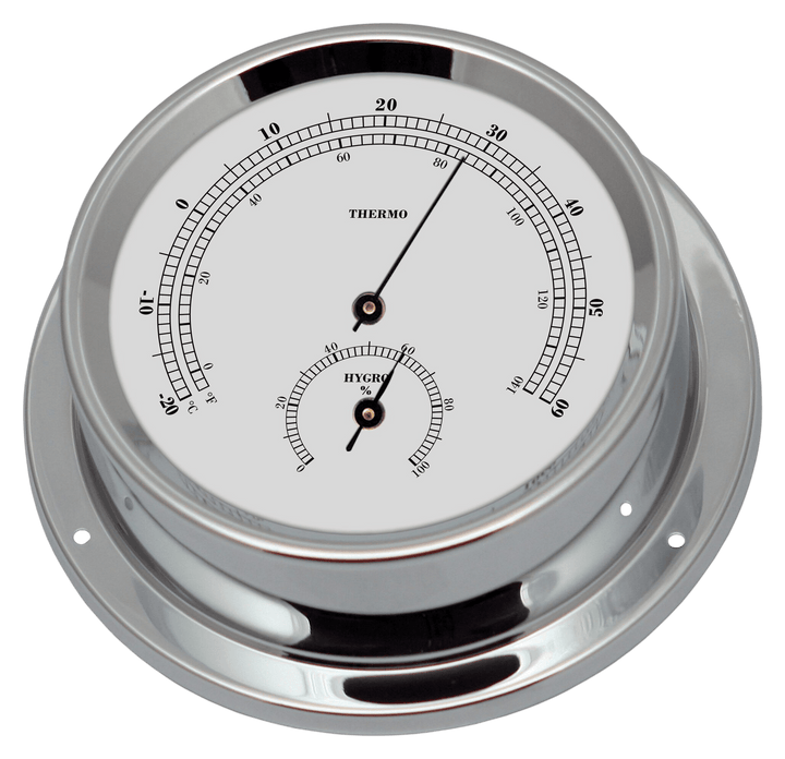 Talamex Thermo-Hygrometer verchromt 125/100 mm