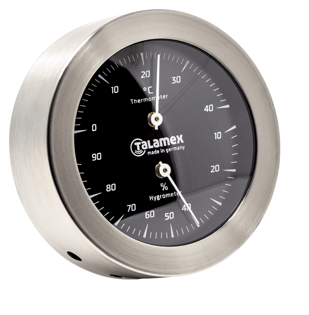 Talamex Barometer Blackline Edelstahl 100 mm