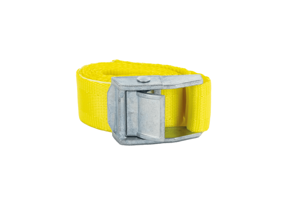 Talamex Spanngurt mit Klemmschloss 25 mm 1,0 m gelb