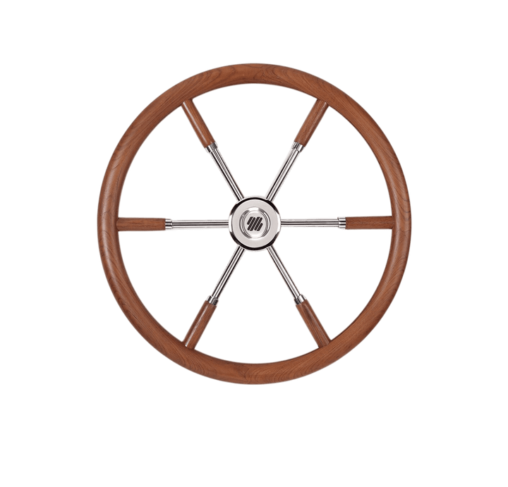 Ultraflex V84 Lenkrad Teak/Edelstahl/Teak-Speichen 5-Speichen 500 mm
