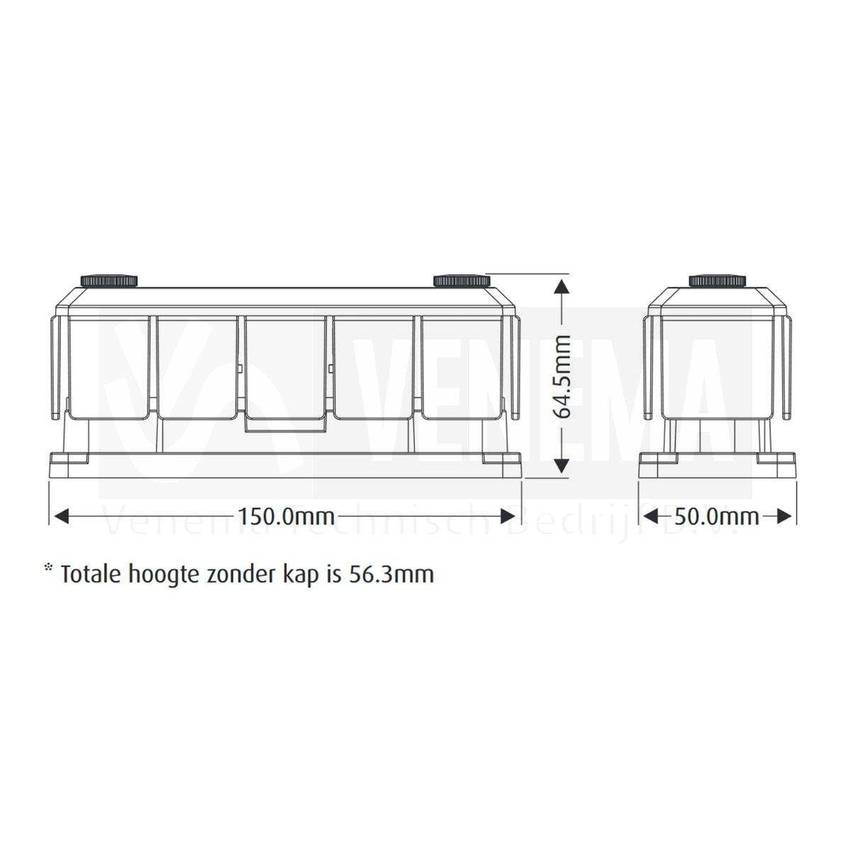 TBS Electronics DC Modular Class-T Zekeringhouder 225-400A – afbeelding 2