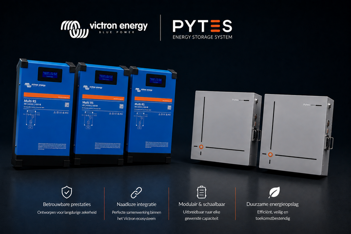 3-Phasen-Paket Pytes 23,56 kWh und Victron Multi RS Solar 18 kVA