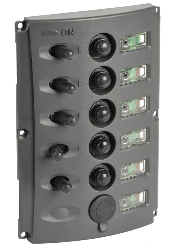 Osculati Elektrisches Schaltpaneel mit 5 Schaltern + USB