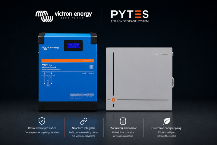 1-Phasen-Paket Pytes 11,78 kWh und Victron Multi RS Solar 6 kVA