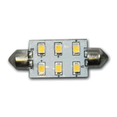 Hollex LED festoon 10-30V 1,1W warm wit 6 LEDS 42mm