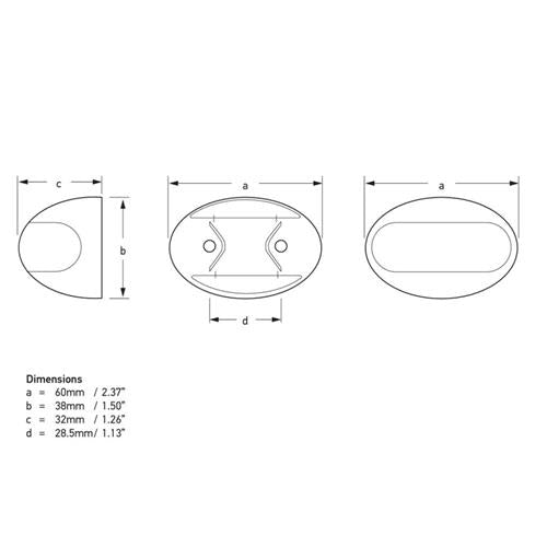 Hella LED opbouwlamp 12/24V rood